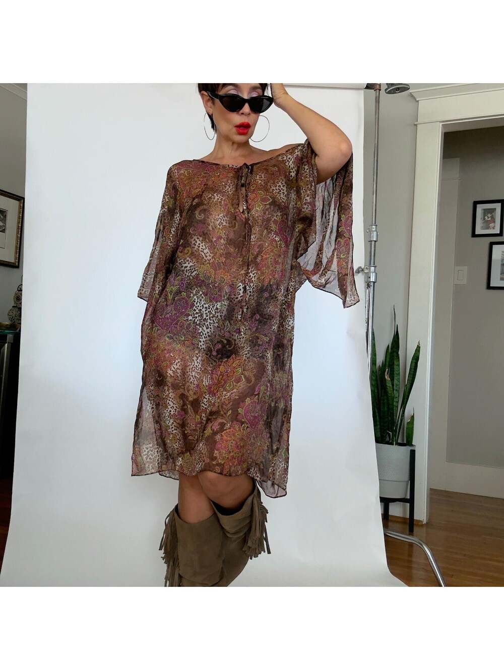 Y2K Vintage Silk Dress - Picture 4 of 8